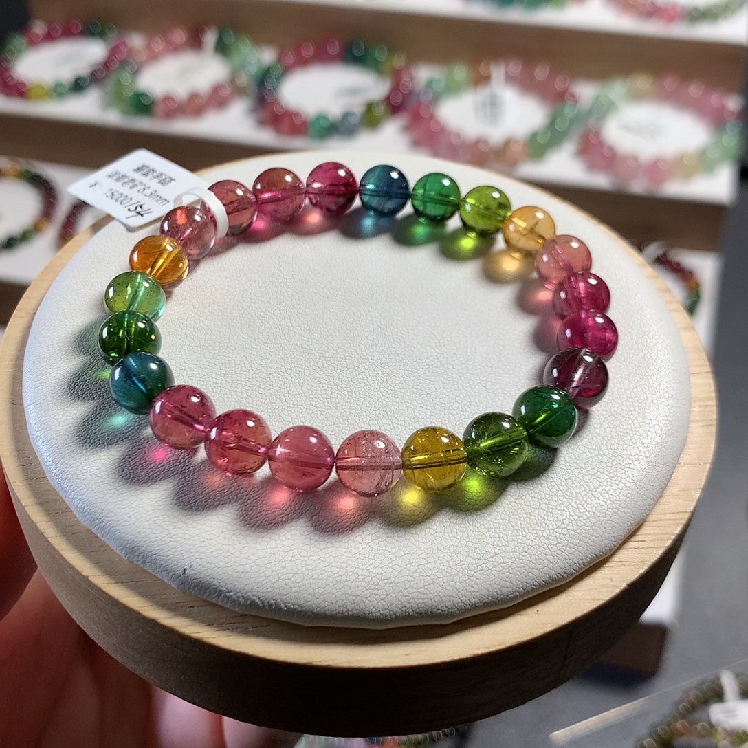 碧玺未镶嵌手链8.3mm