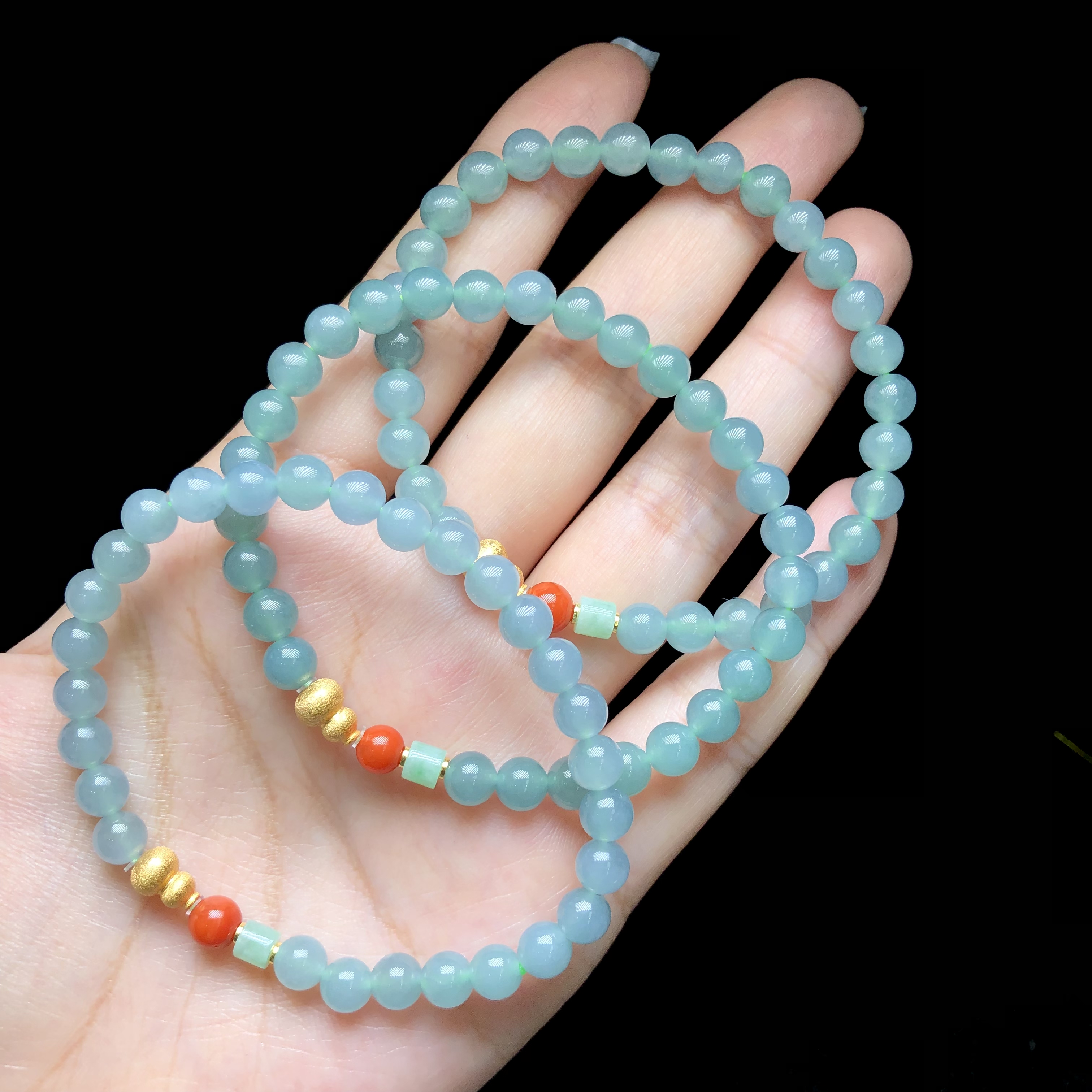 【云上好物】翡翠DIY手串-多样性发其一-约6mm-DS82162-4（JG）