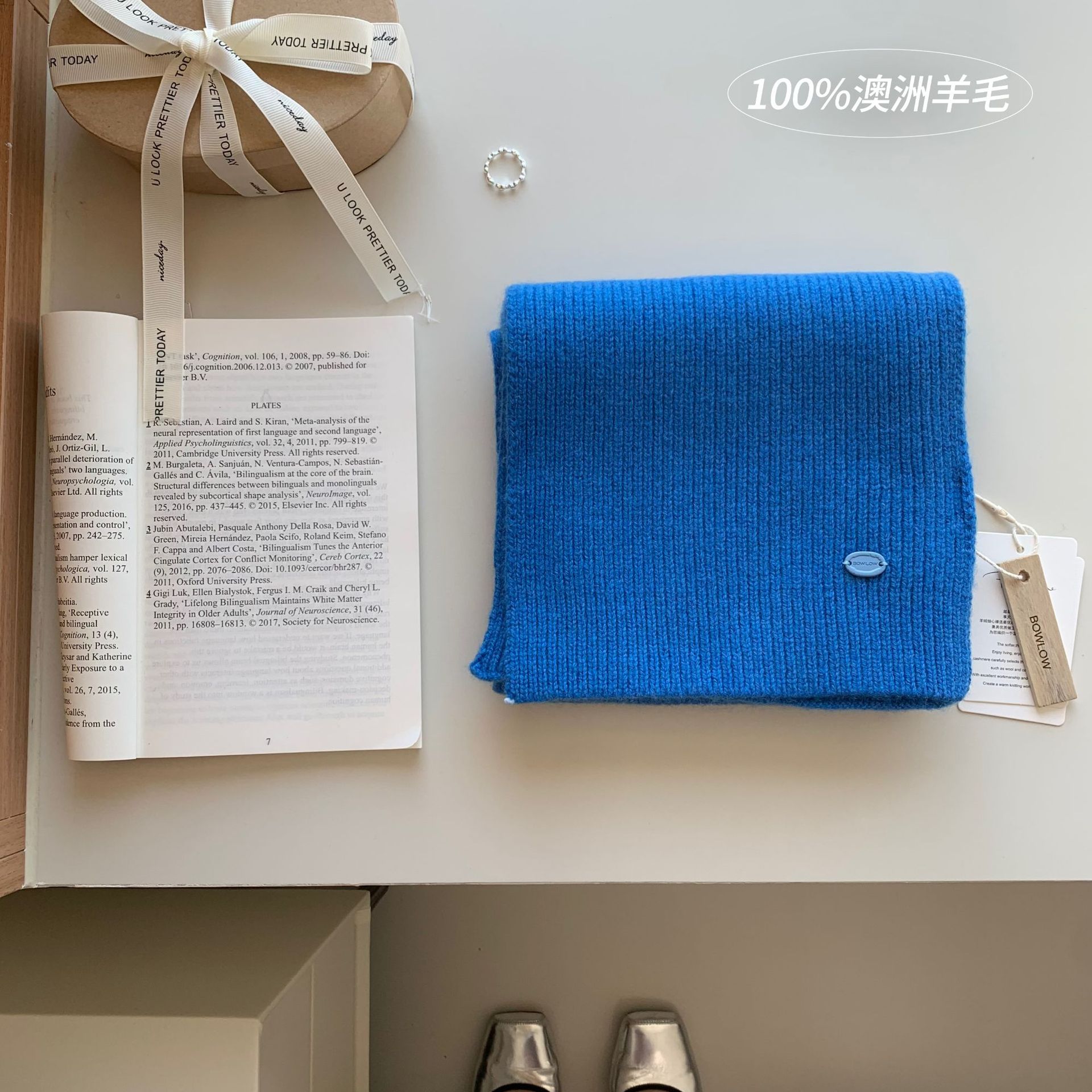 25新款纯色韩系羊毛针织女冬季软糯保暖纯色毛线帽围巾手套