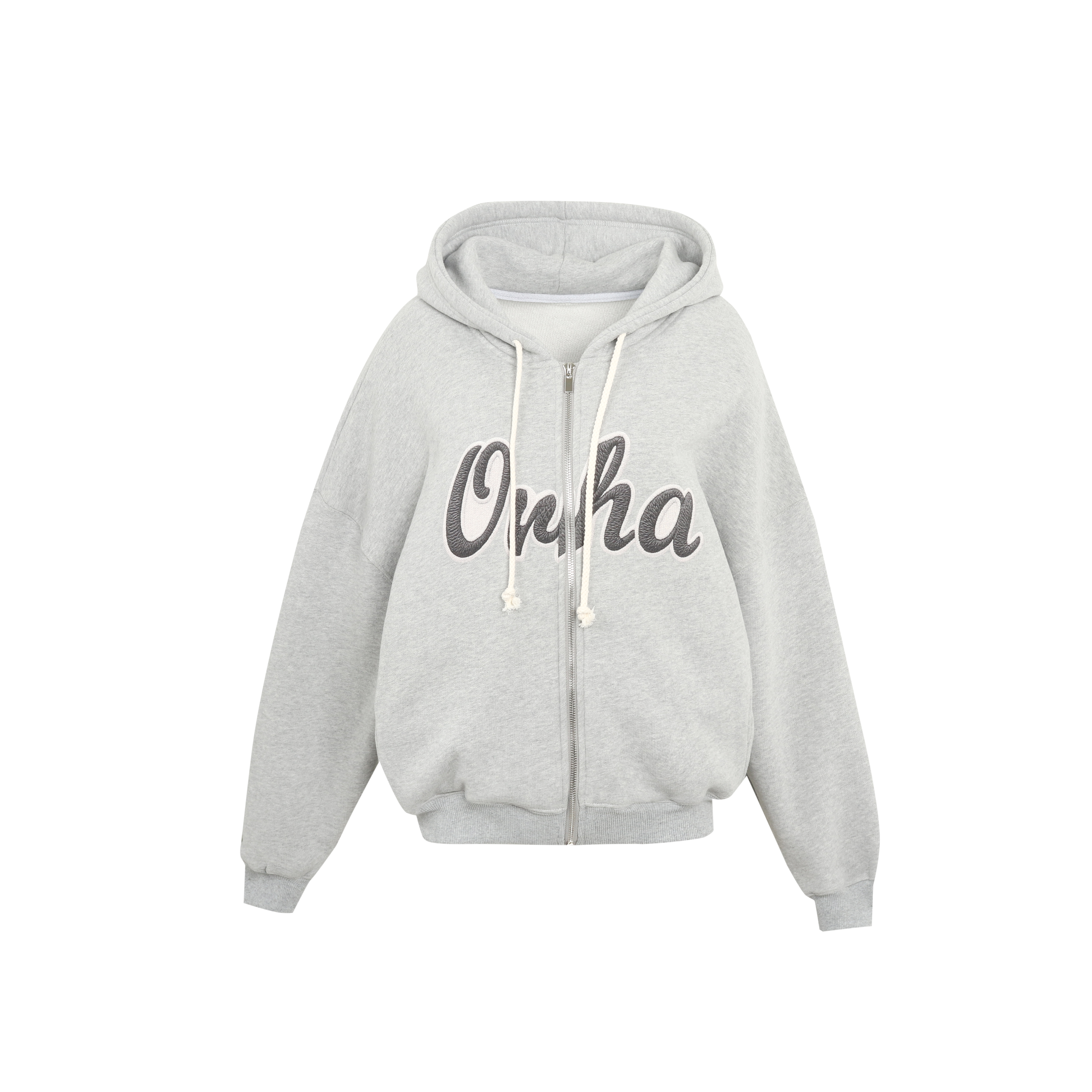ORHA新品加绒LOGO拉链卫衣 001