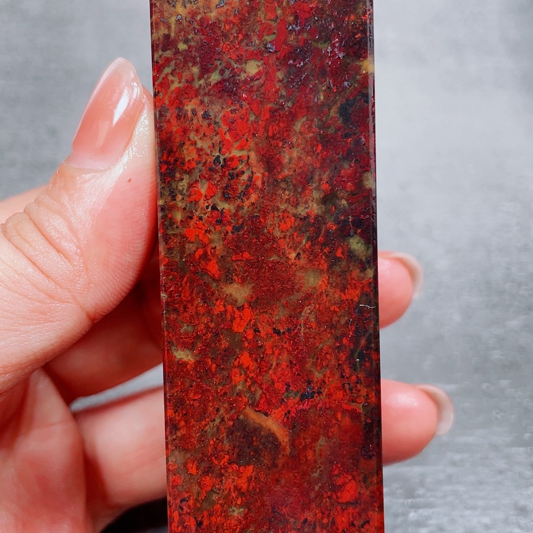 玉桂林鸡血玉印章镇尺27