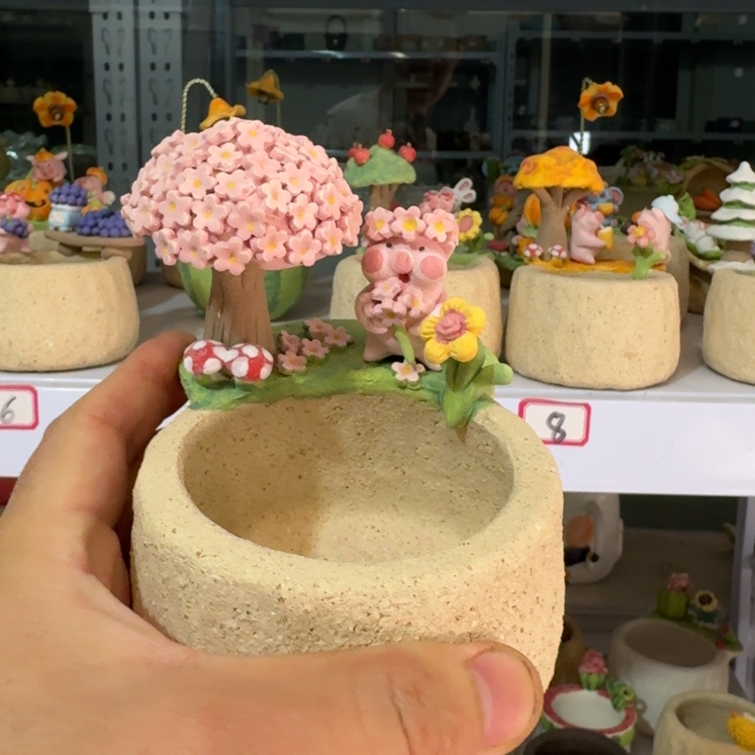 厂家直销手工花盆摆件