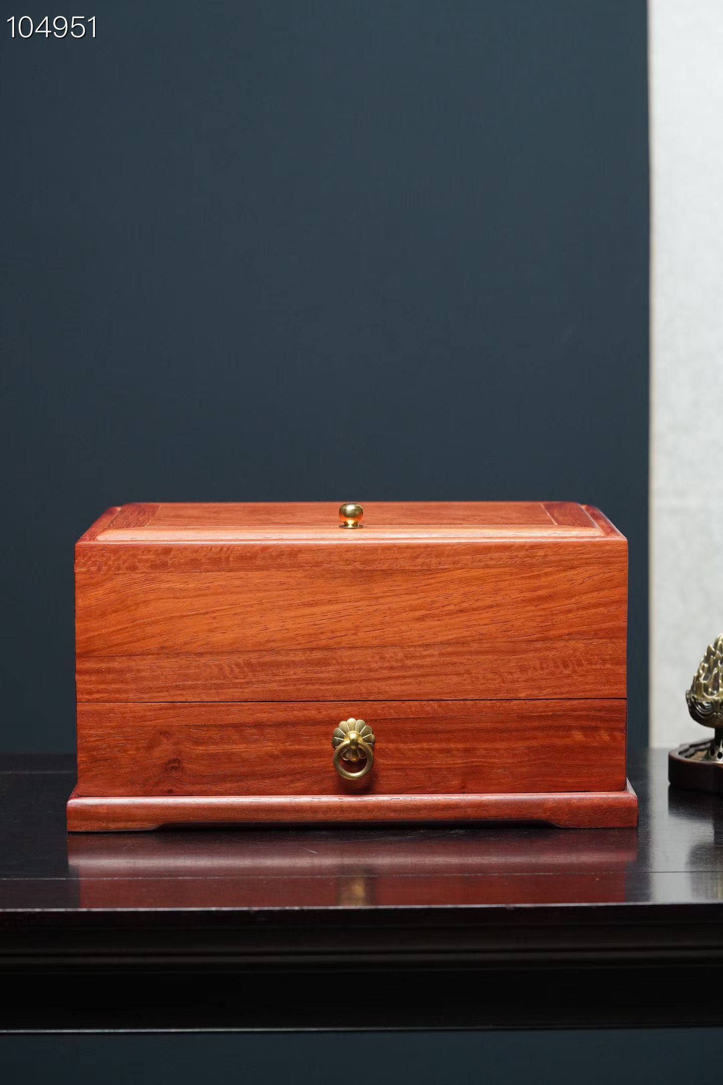 缅花新中式首饰盒复古带抽大容量珠宝饰品收纳盒