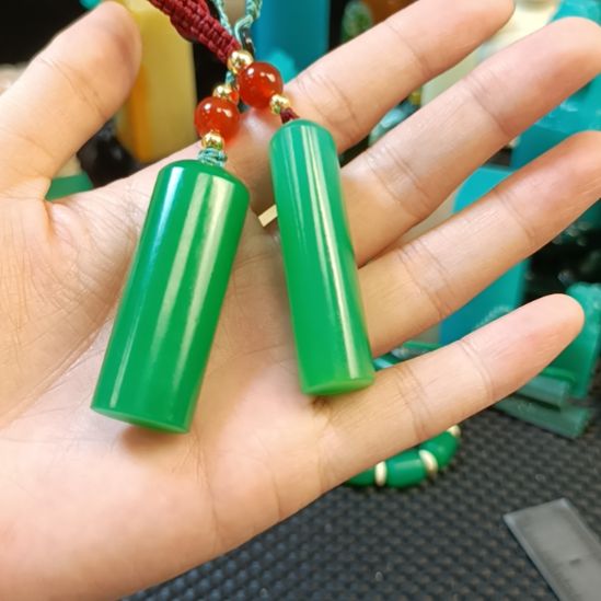 印石寿山石雅安绿随形章