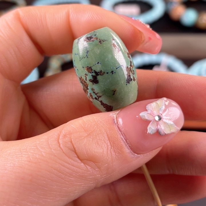 绿松石珠宝奇石足铂镶嵌