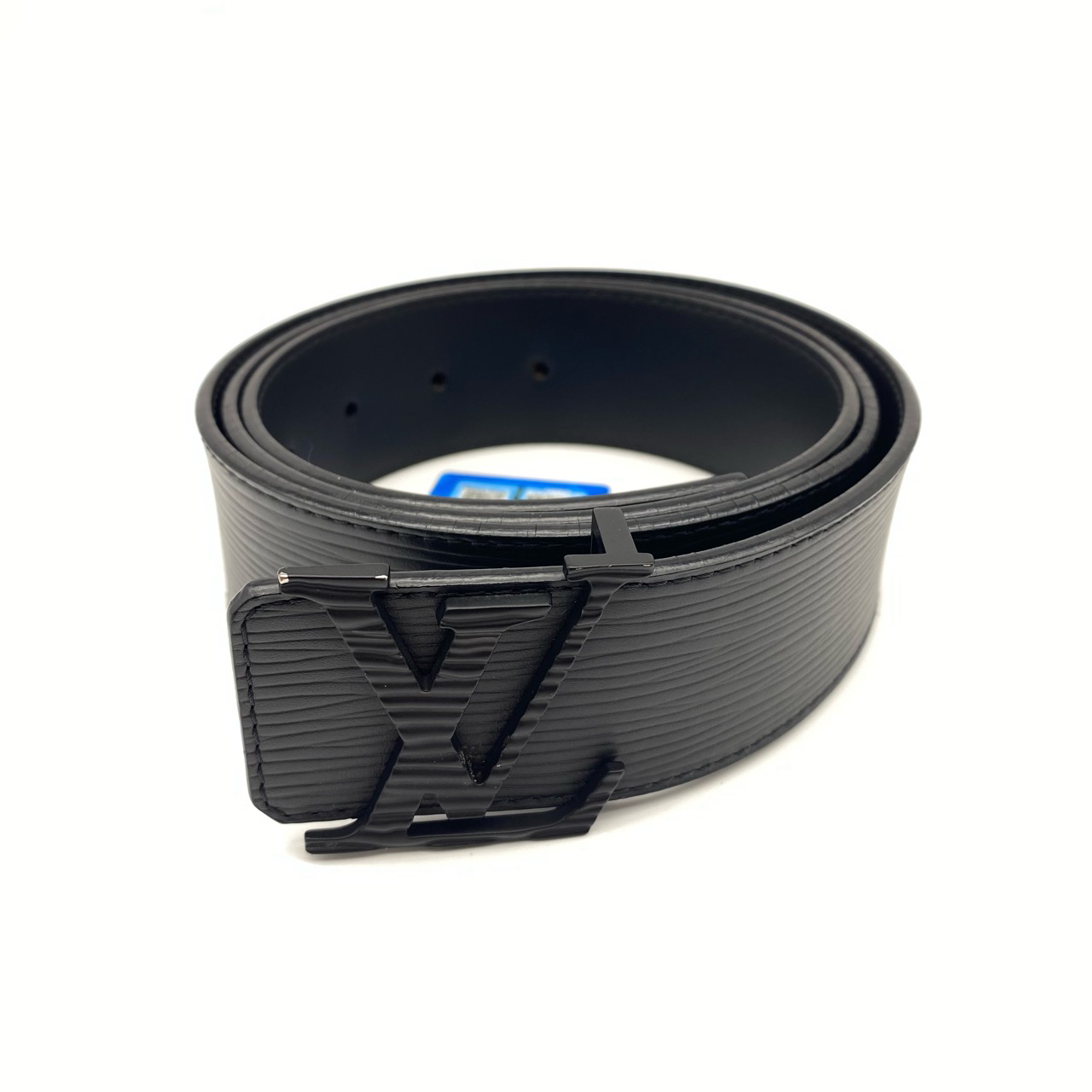 95新 LV LV路易威登水波纹磨砂扣黑色单面100码皮带9268877