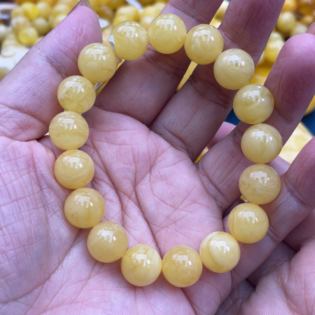 琥珀裸石未镶嵌琥珀蜜蜡11m m