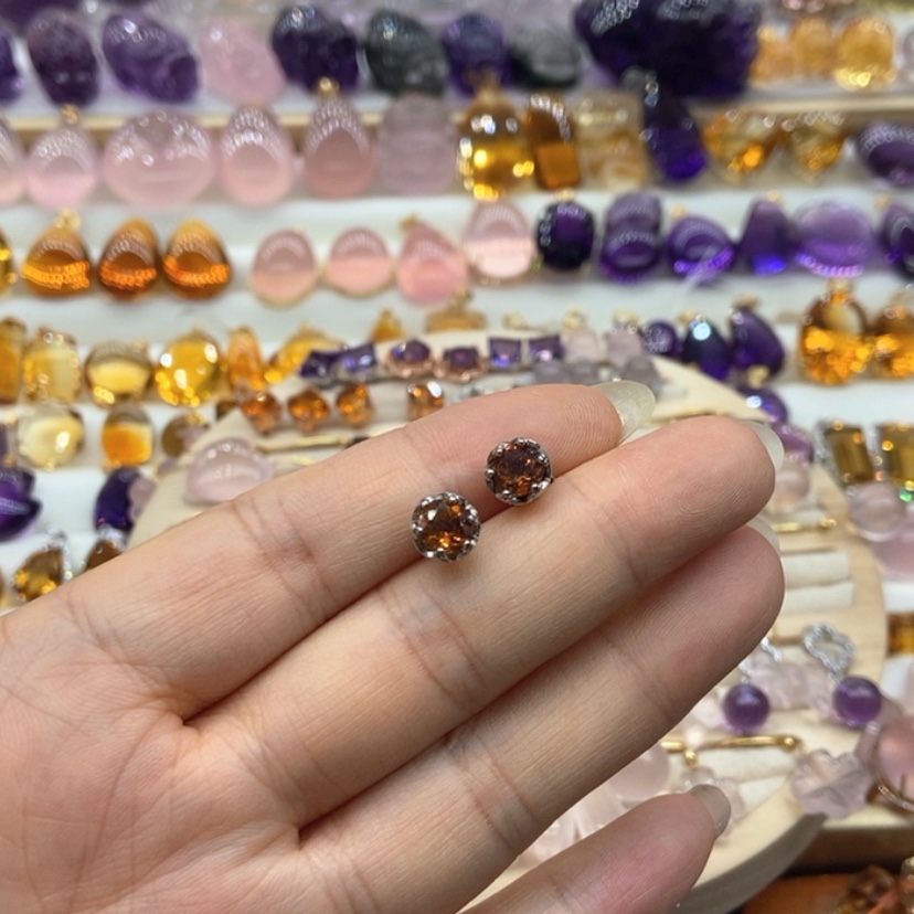 【闪购商品】水晶耳钉银S925镶嵌水晶
