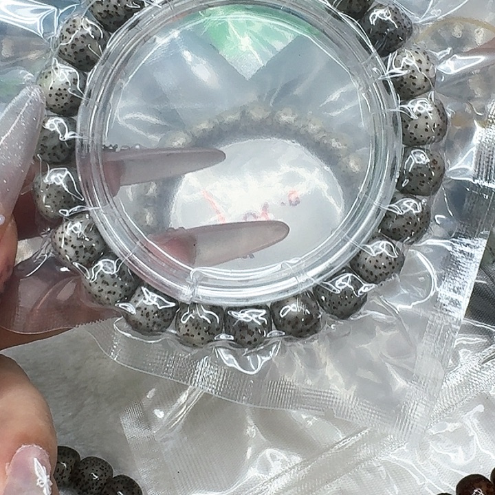 星月菩提手串543高端卡姿兰大眼睛黑灰星月菩提10桶单圈