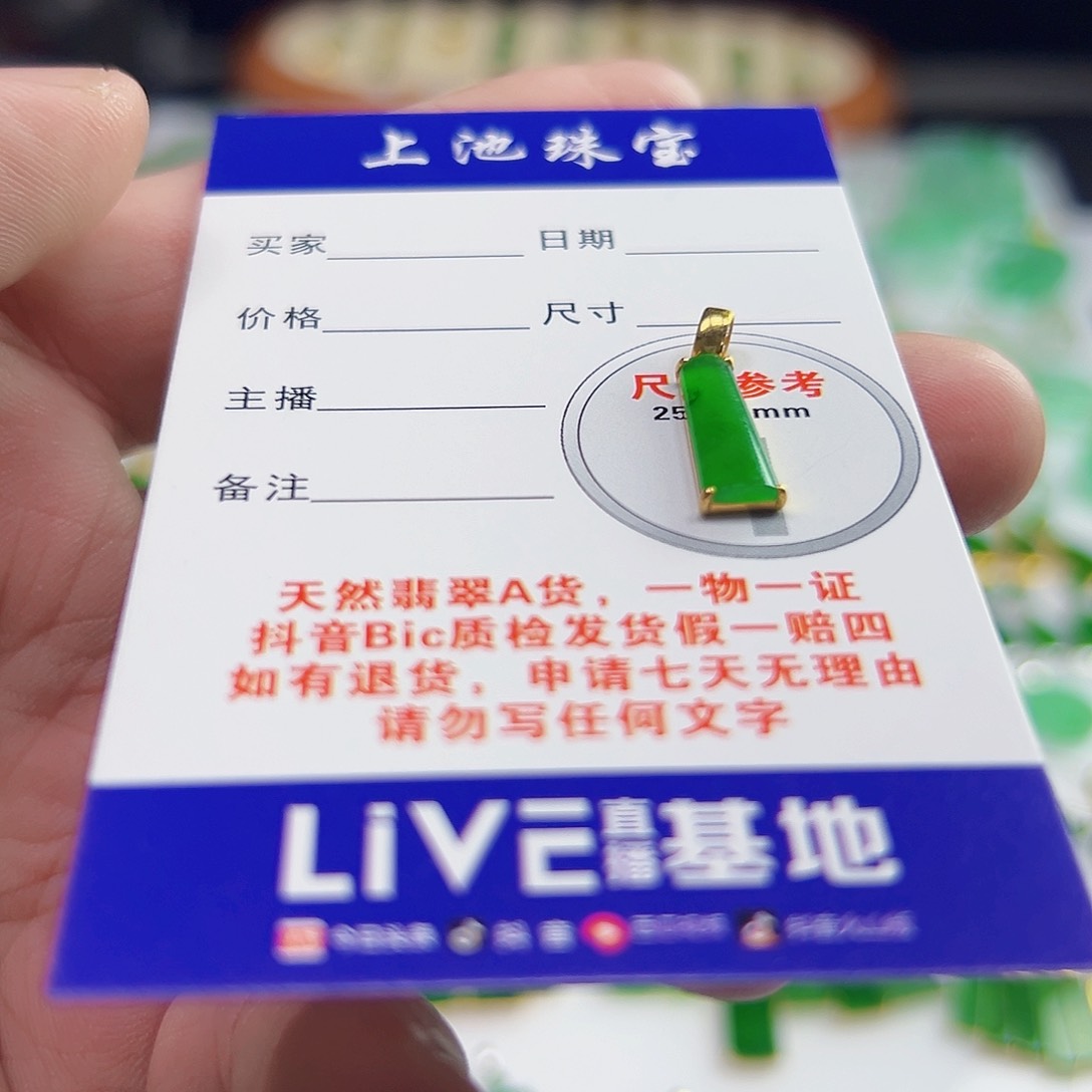 颈饰18K金镶嵌翡翠翡翠