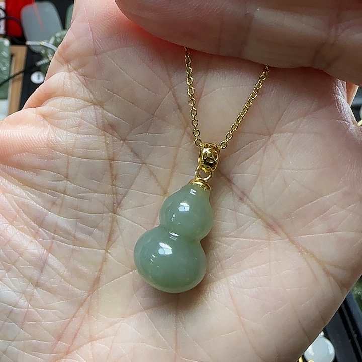 和田玉银S925镶嵌颈饰