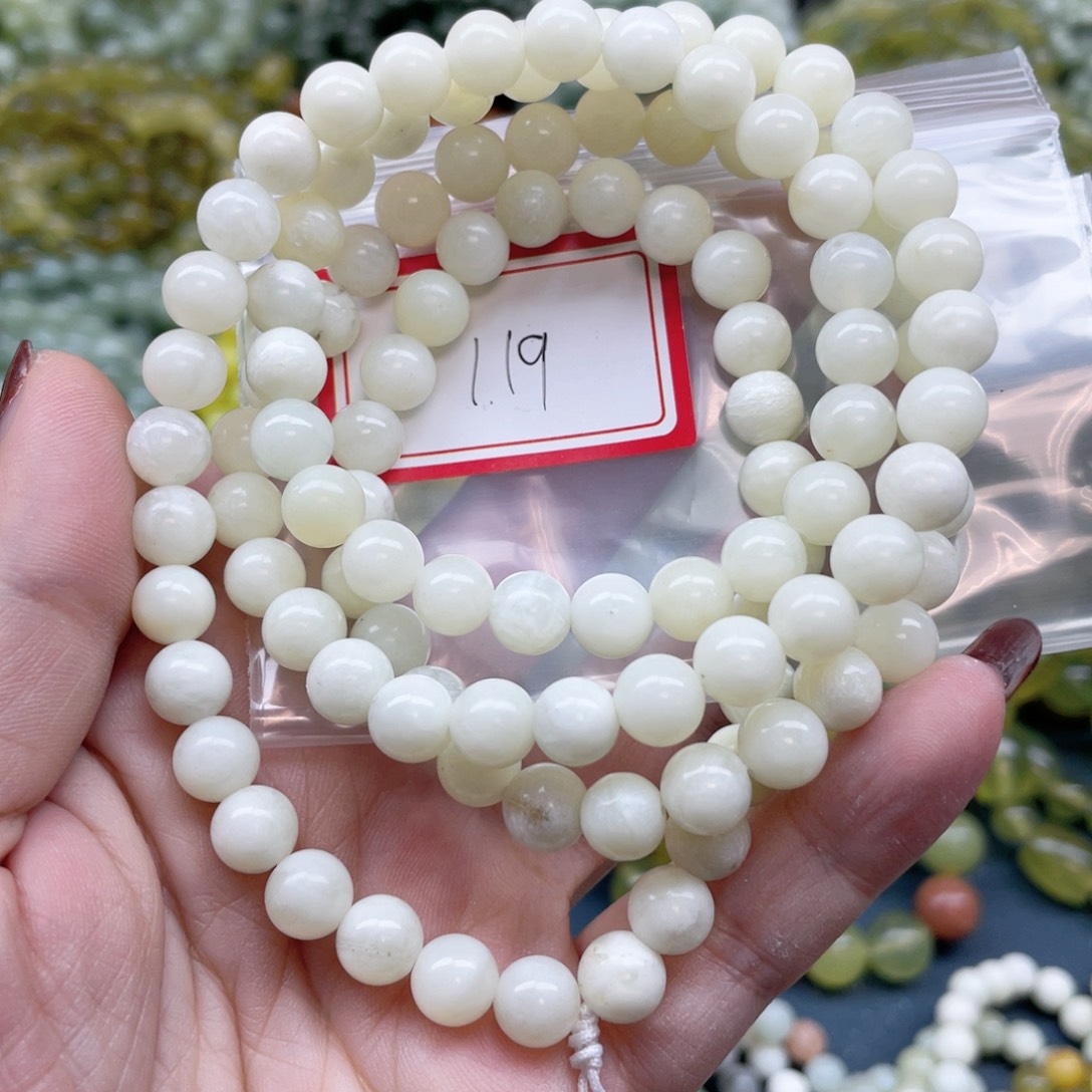 未镶嵌蛇纹石玉手串