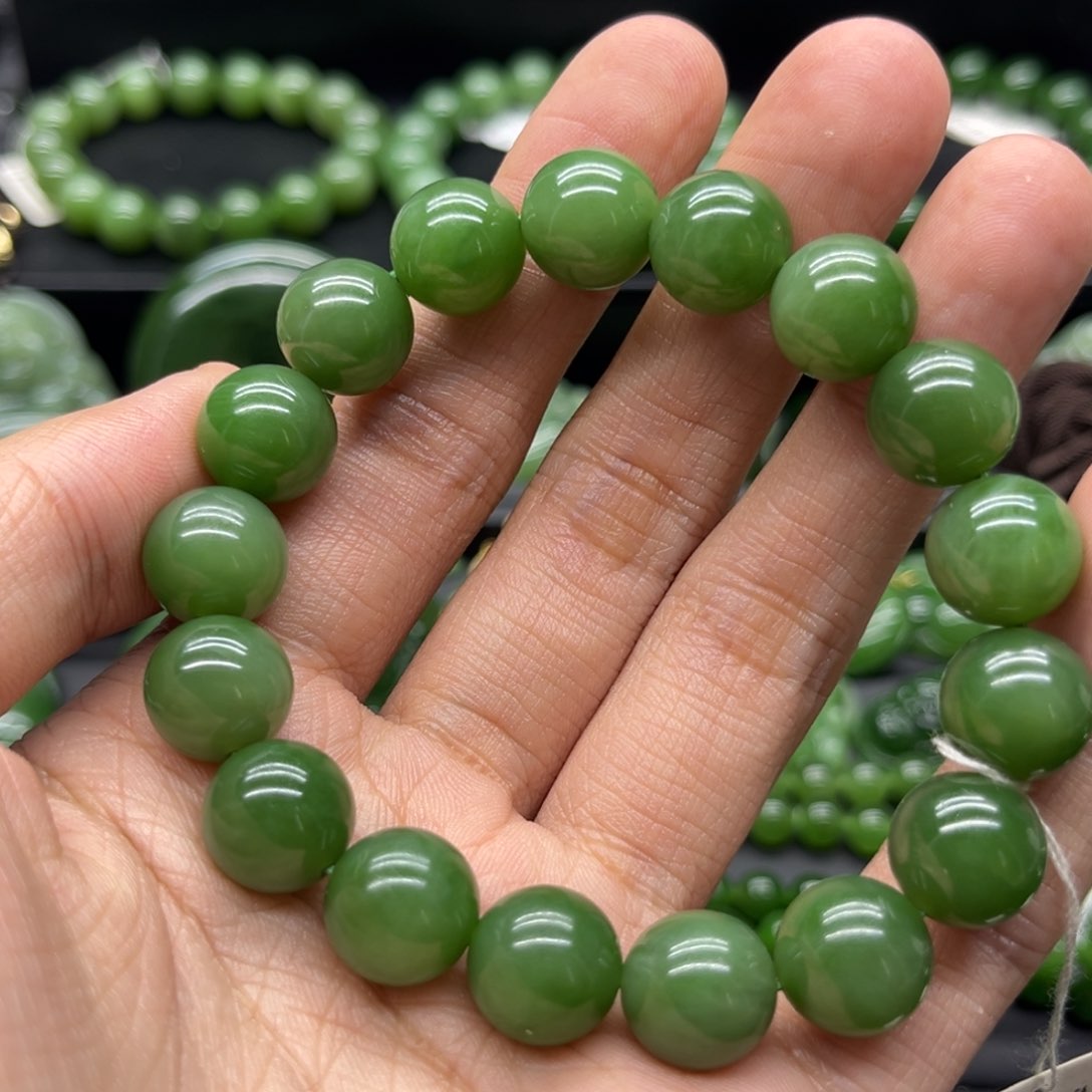 和田玉（碧玉）手链未镶嵌