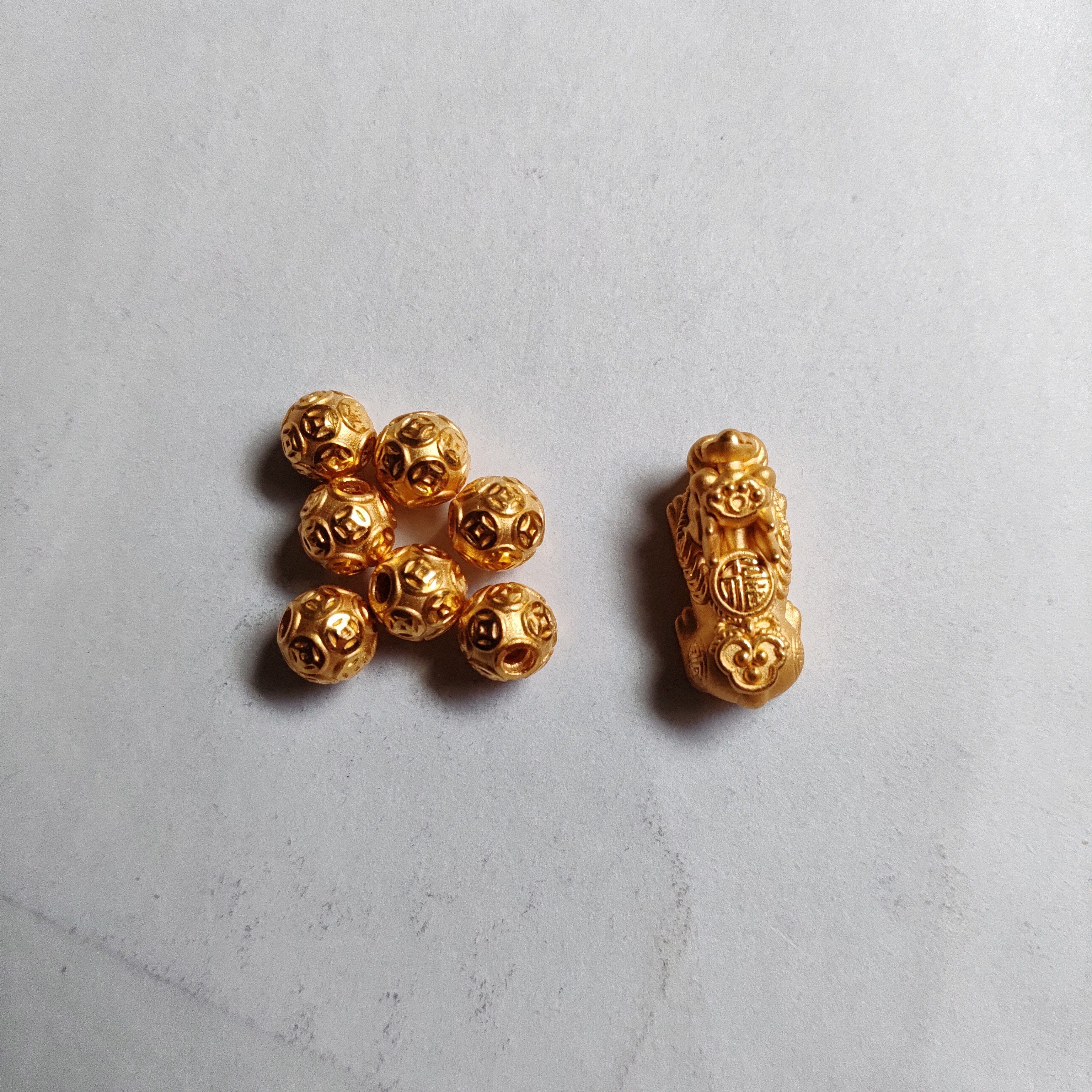 金元宝足金999貔貅珠子首饰