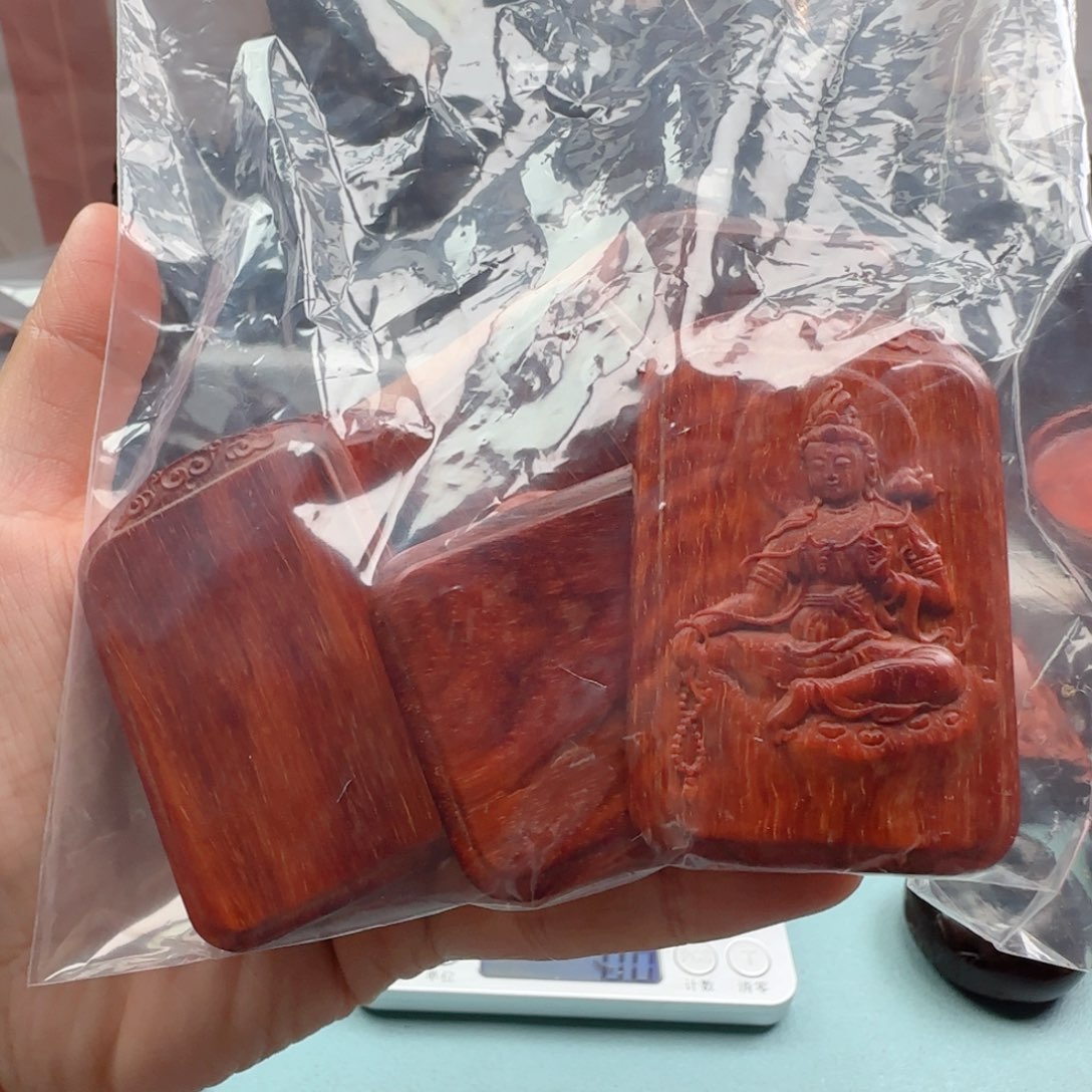 小叶紫檀把件坡*八大守护神