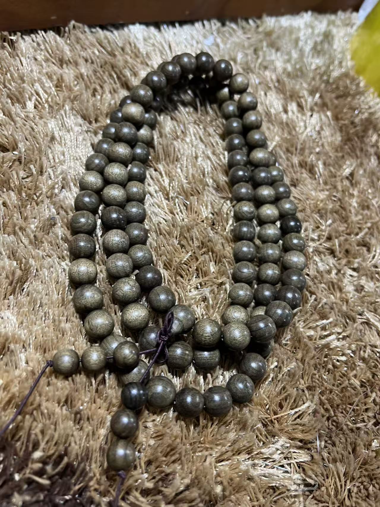 金丝楠木阴沉绿老料手串  1.0规格108颗   128