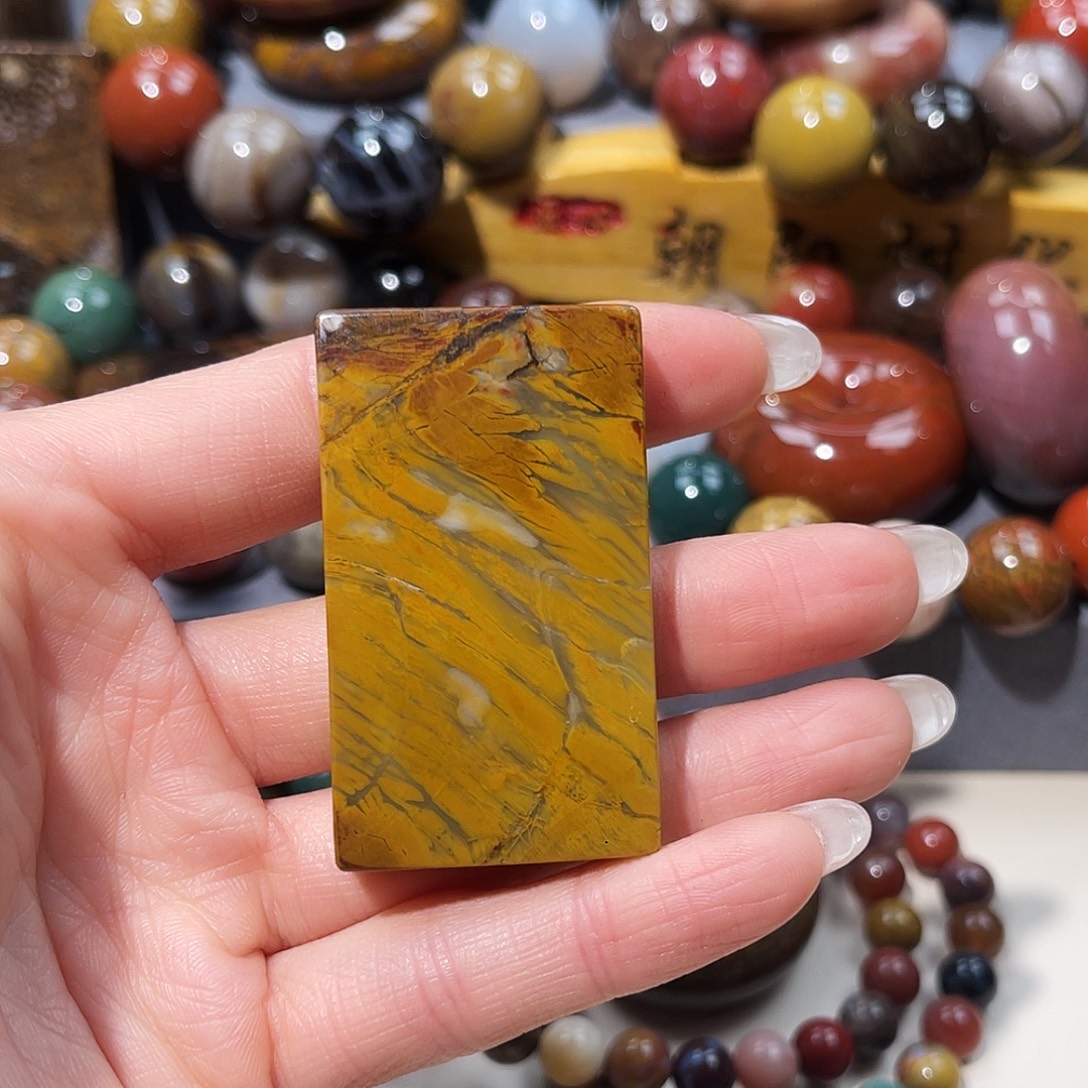 三***雨硅化玉未镶嵌天然北票硅化玉吊坠