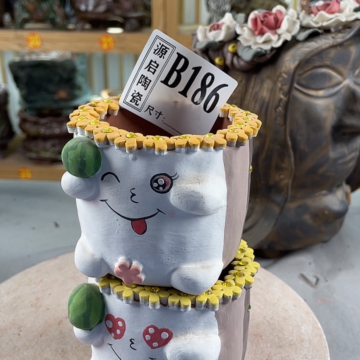 紫砂花盆景德镇陶瓷186