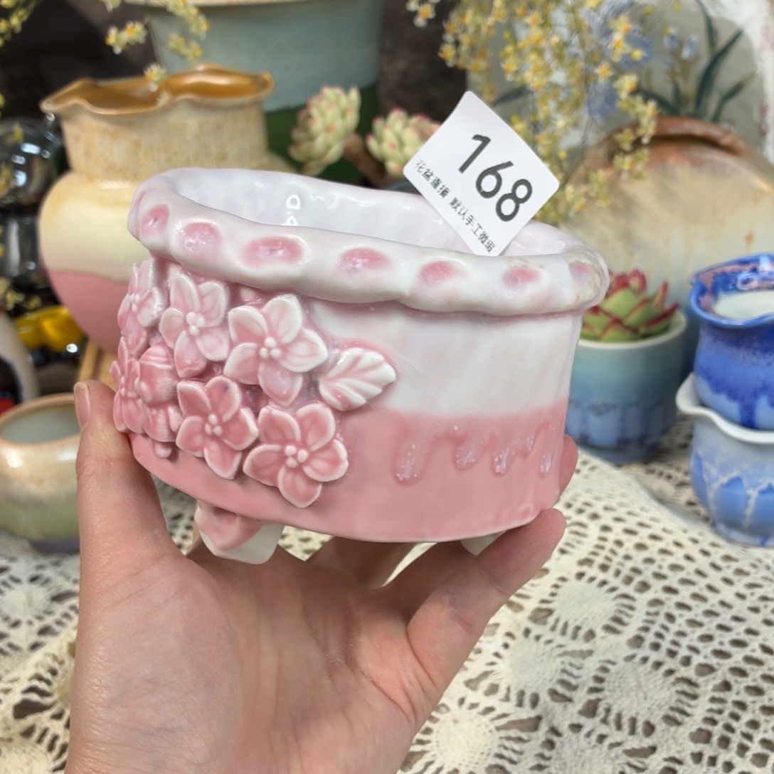 秒景德镇陶瓷花盆艺术