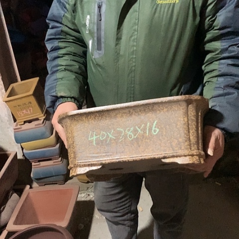 紫砂花盆手工制作