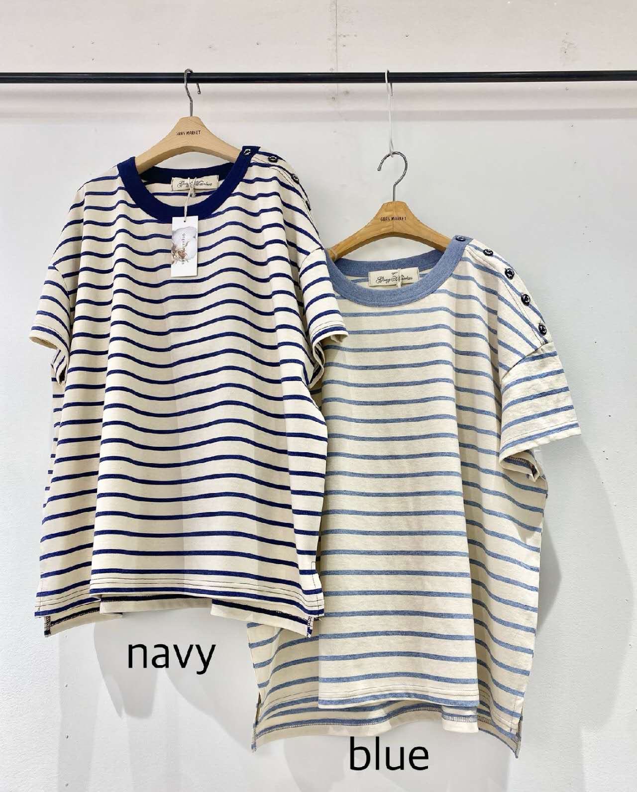 韩国正品/不支持退换/蝴蝶结/条纹扣子半袖/0514