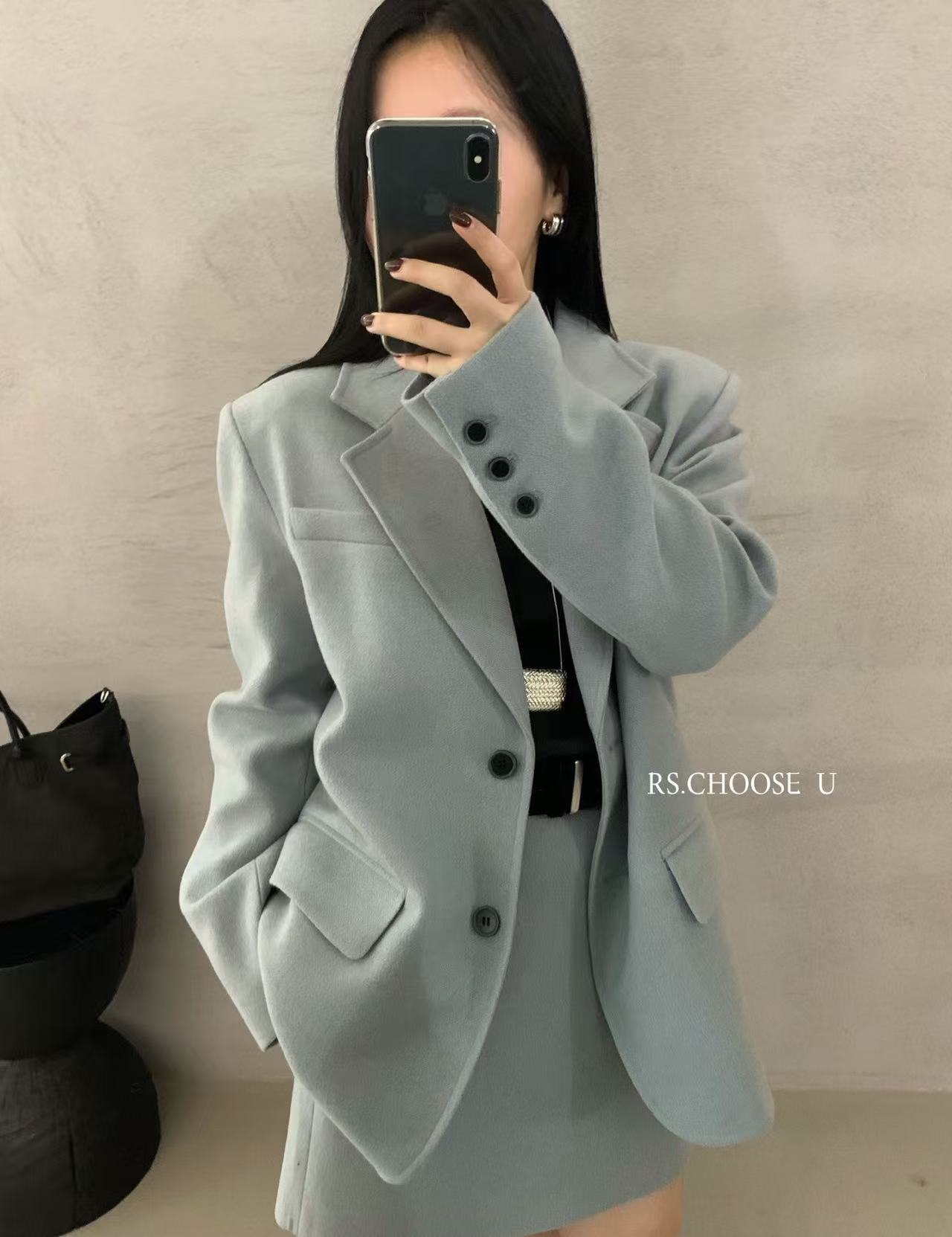 米古古 RS #6653-福 小香贵气气质百搭轻熟外套