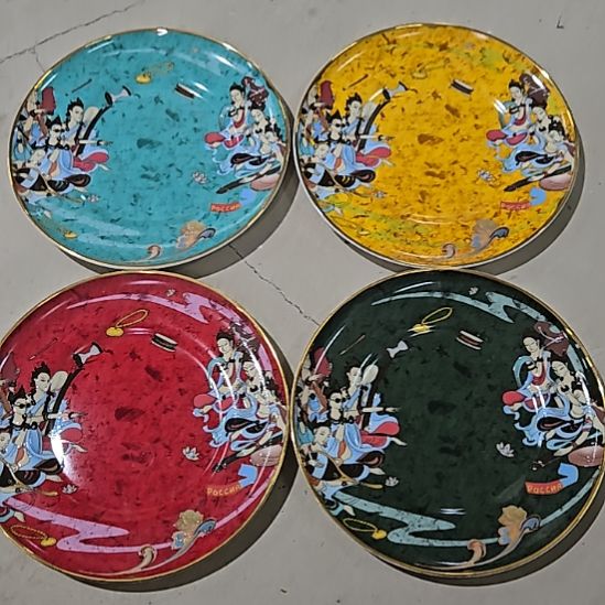 瓷片微瑕奥维8寸4个浅盘6666666