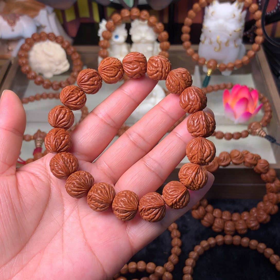 桃核吊坠野生籽手串16