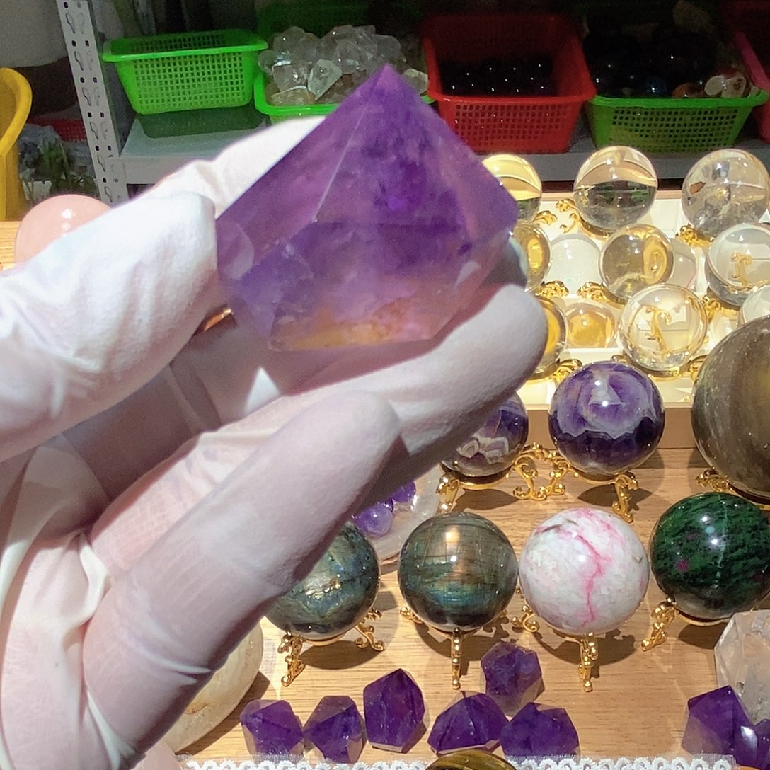 紫晶未镶嵌颈饰天然