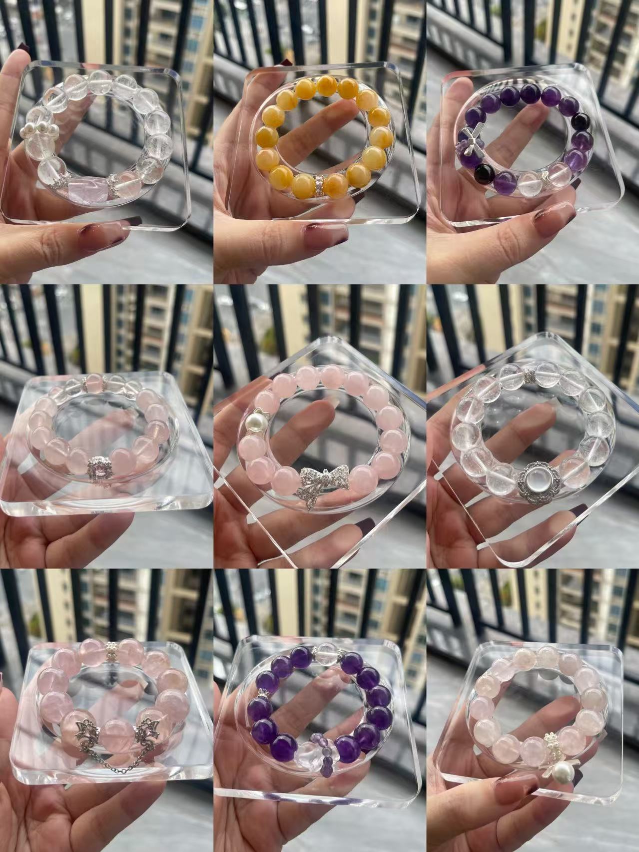 水晶手串牌牌diy一物一拍默认微瑕