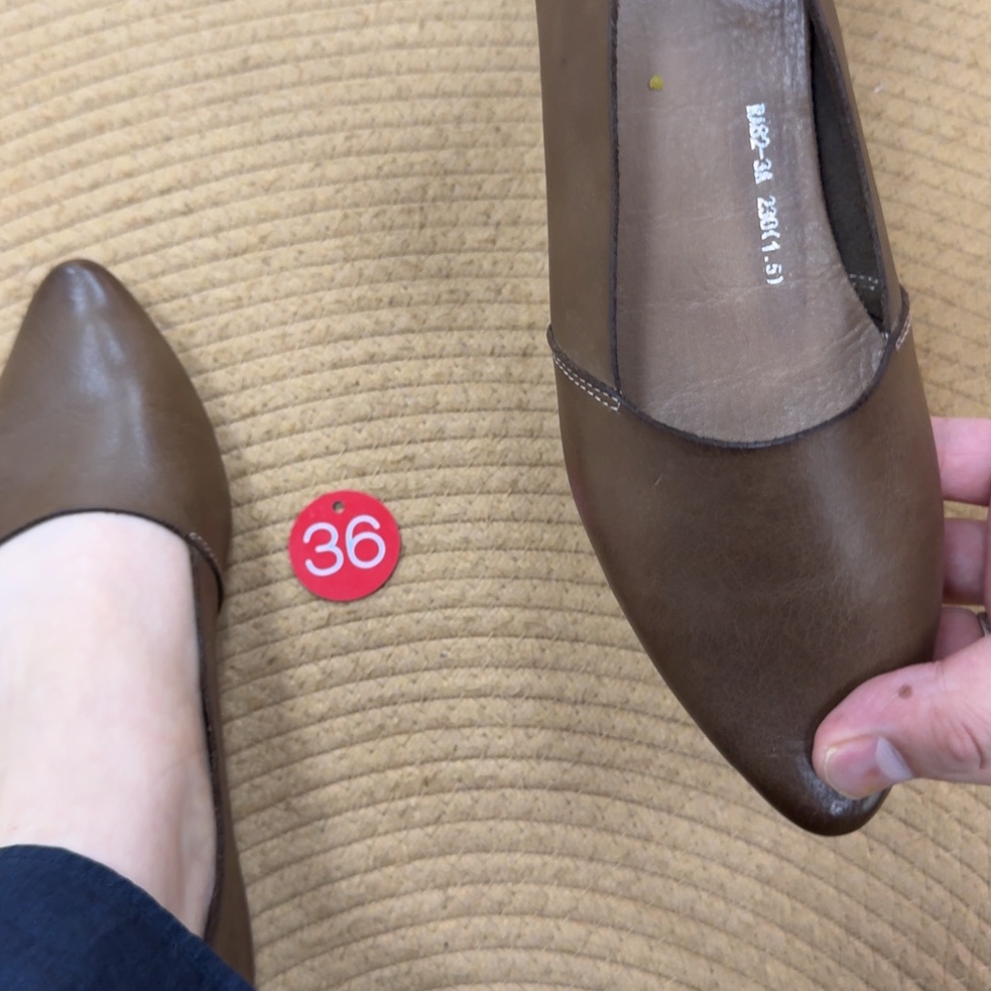 鱼嘴鞋牛皮真皮女士单鞋