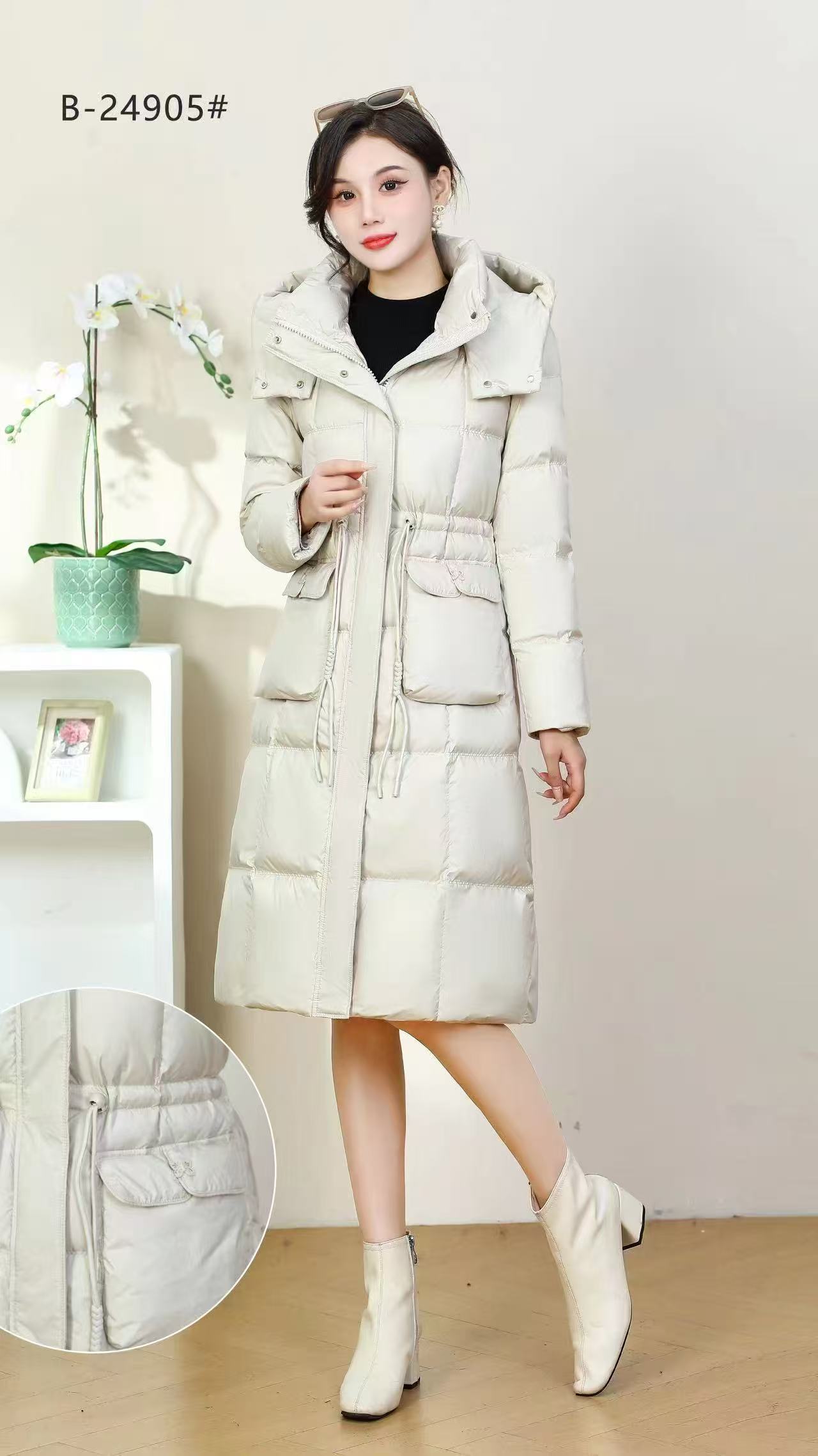 【自由秀】连帽长款秋冬羽绒服24905