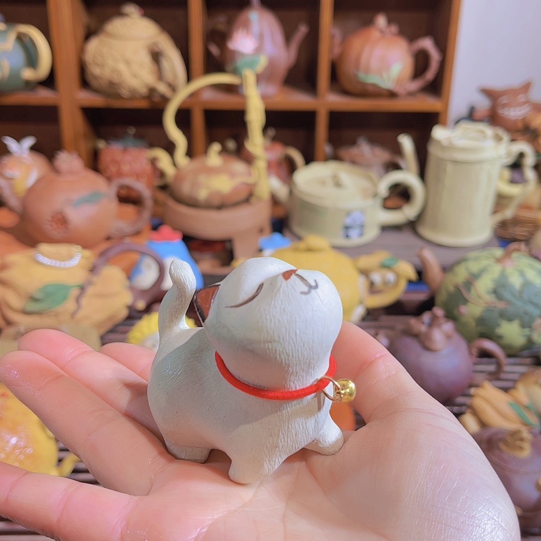 紫砂茶盘紫砂傲娇猫咪