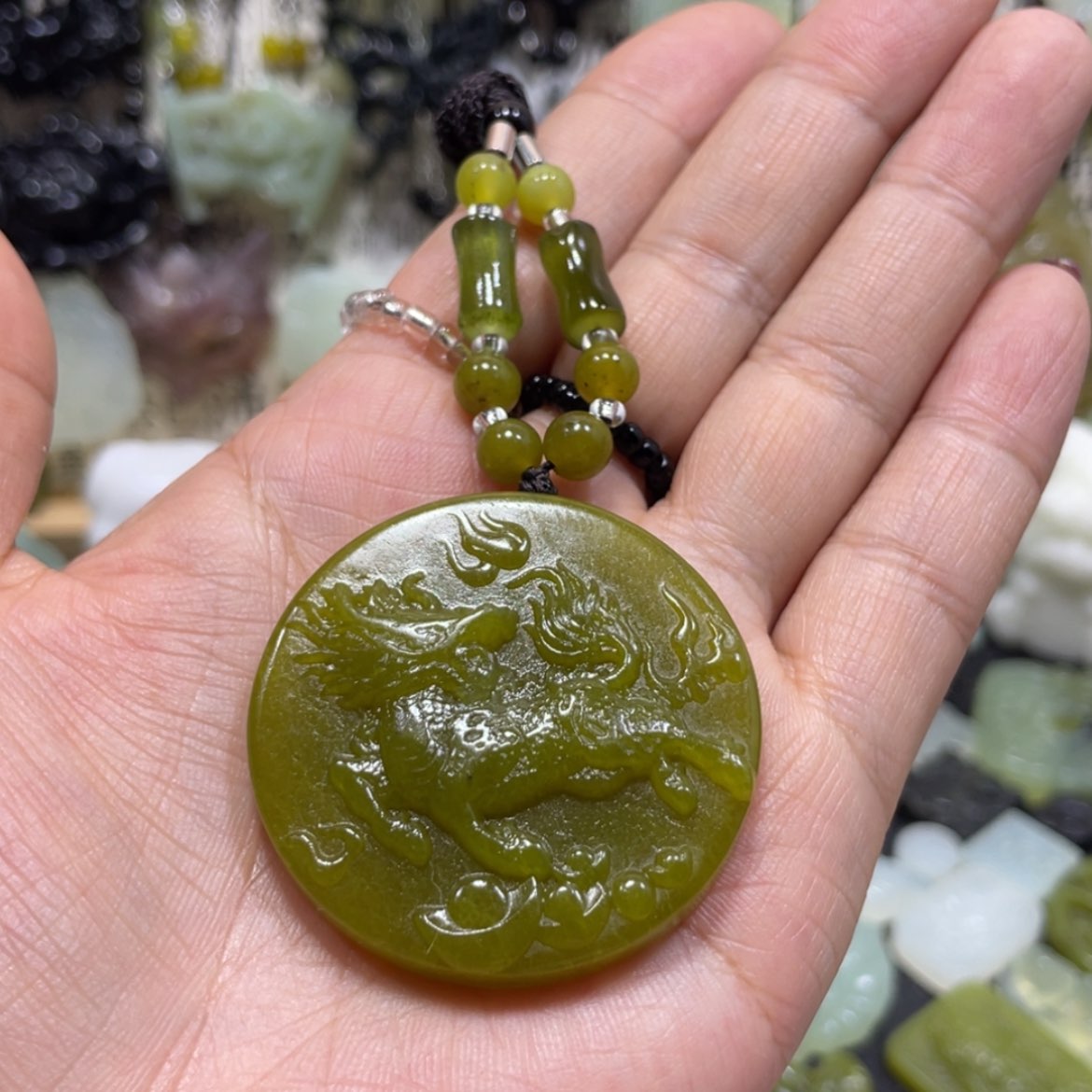 【闪购商品】岫玉颈饰未镶嵌91吊坠