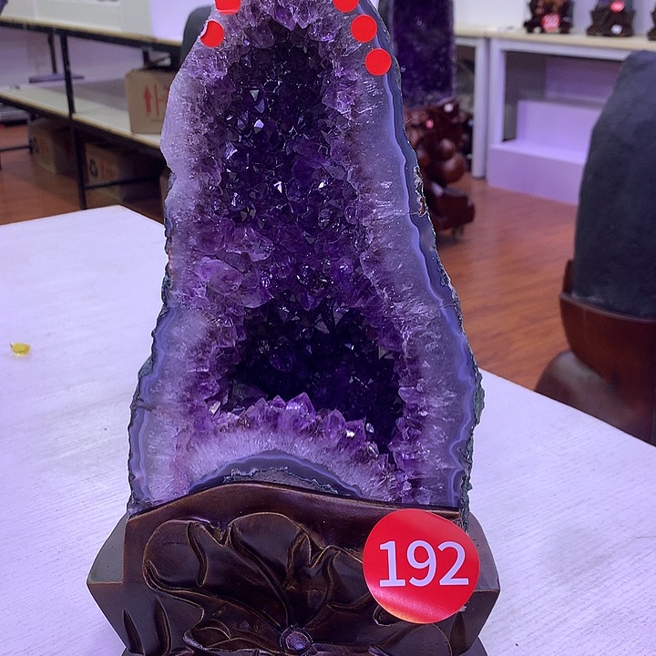 紫晶大型摆件（非配饰）银S925镶嵌妞妞