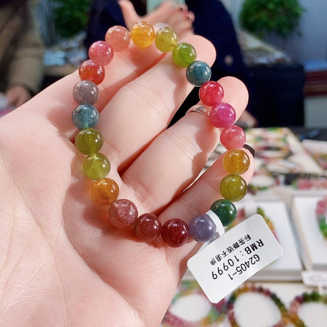 碧玺手链未镶嵌G2405-1单圈颜色微差发1