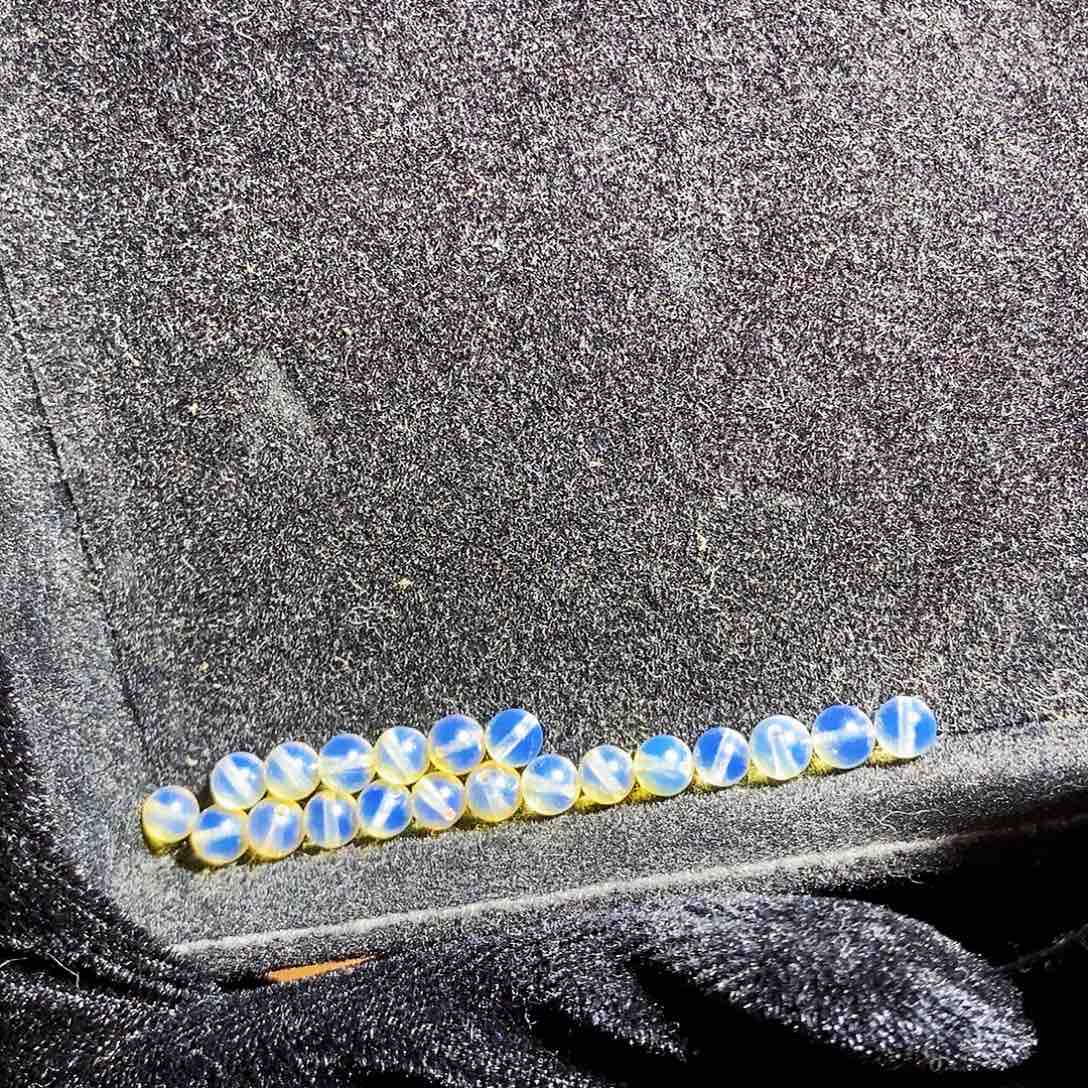 未镶嵌蓝珀裸石持*法福利珠珠20个