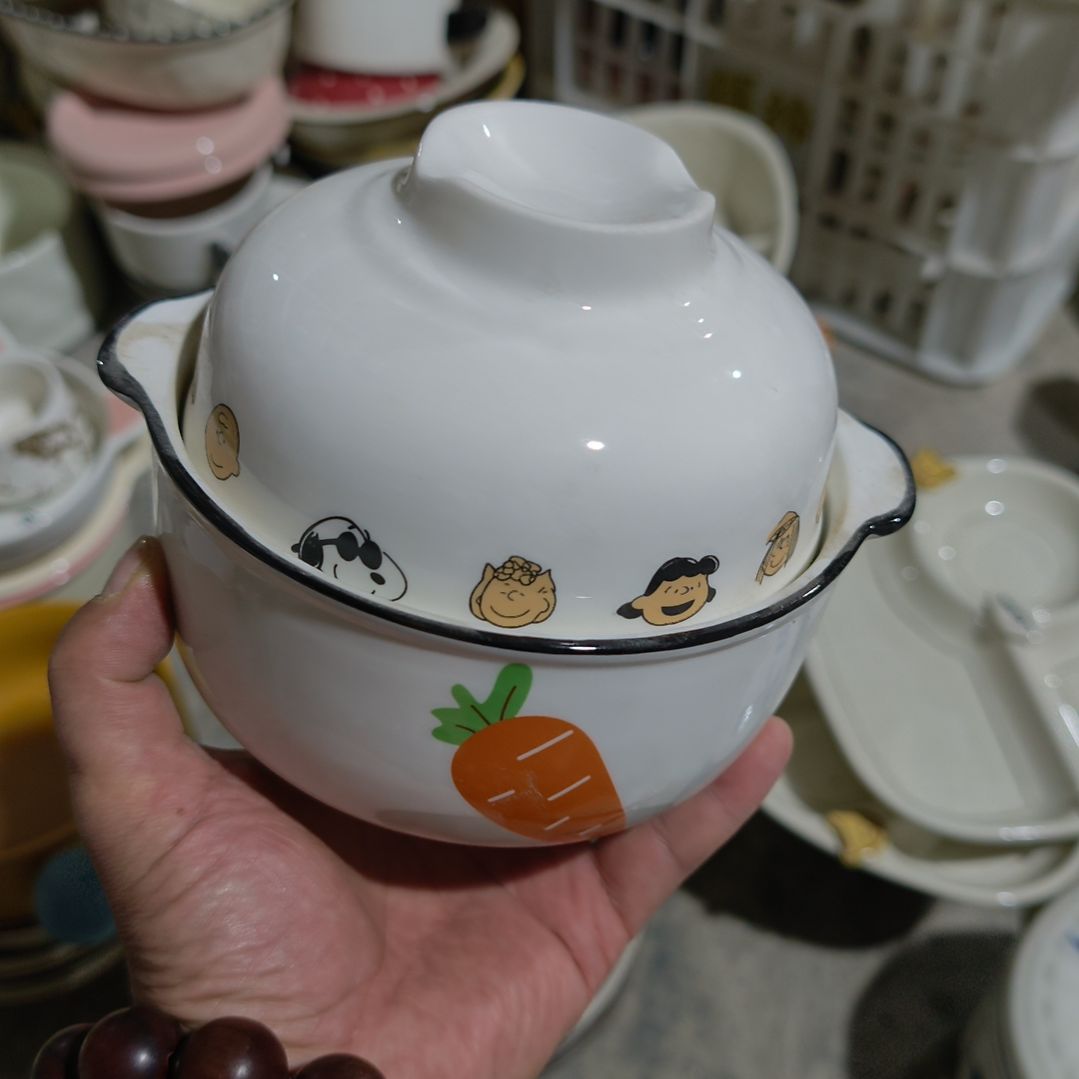 瓷瑕疵陶瓷介意不拍泡面碗不是元盖