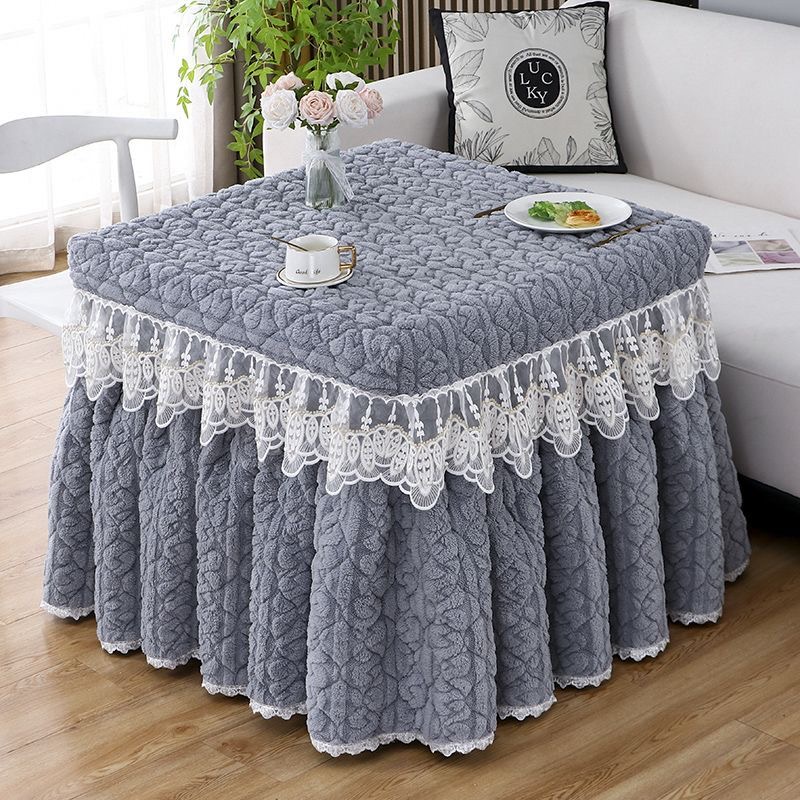 【正方形】新款塔芙绒加厚电炉罩烤火桌罩电暖炉棉被套罩