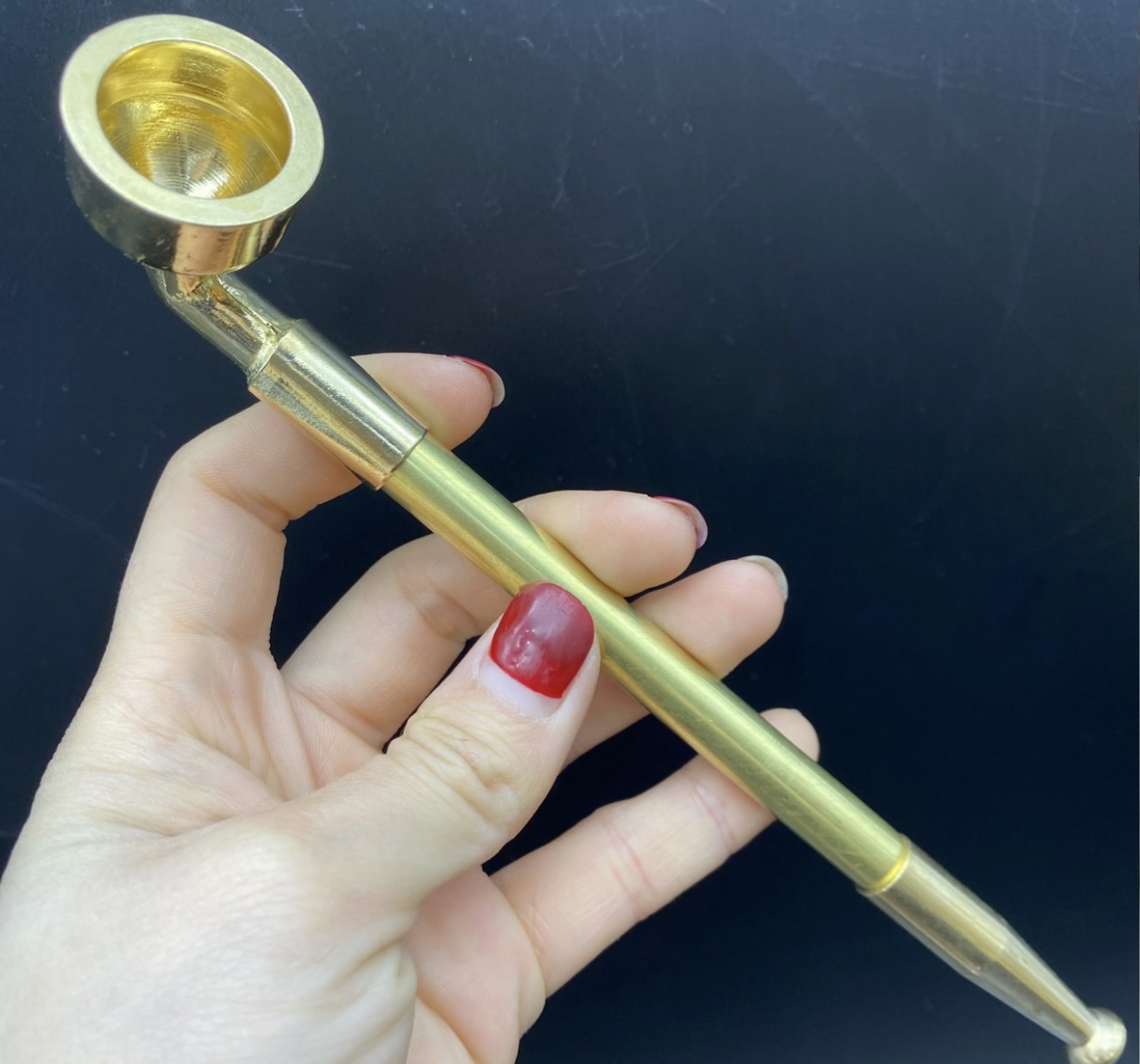 黄铜大烟锅可以伸缩纯黄铜烟斗旱烟袋924