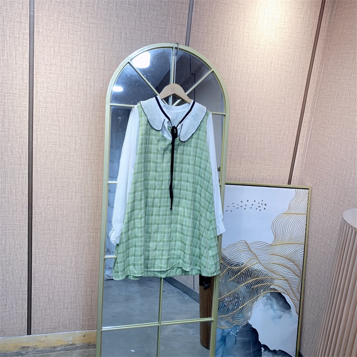 AA302青色孕妇裙子100-130