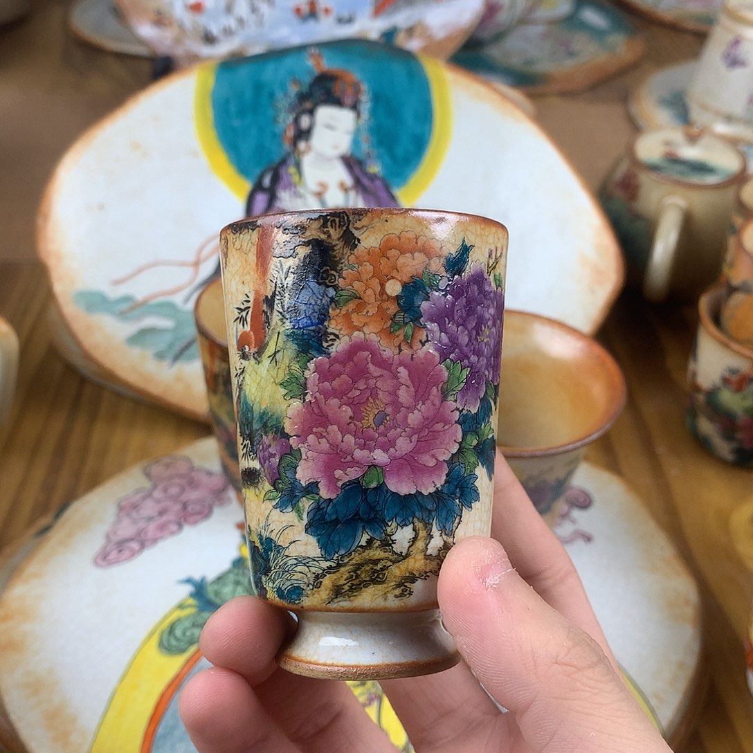 山***饰杯景德镇陶瓷手作