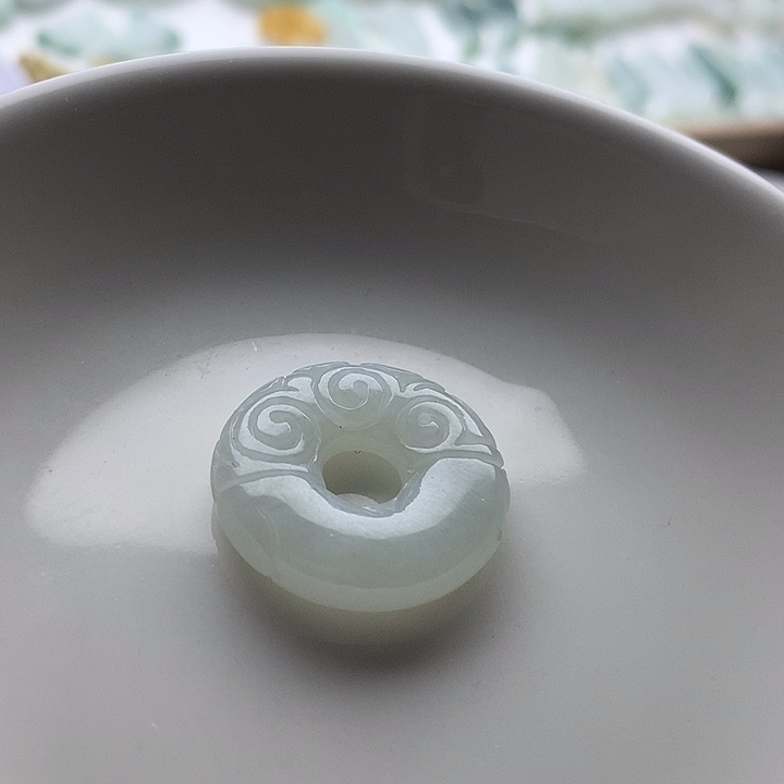 翡翠未镶嵌挂件平安扣