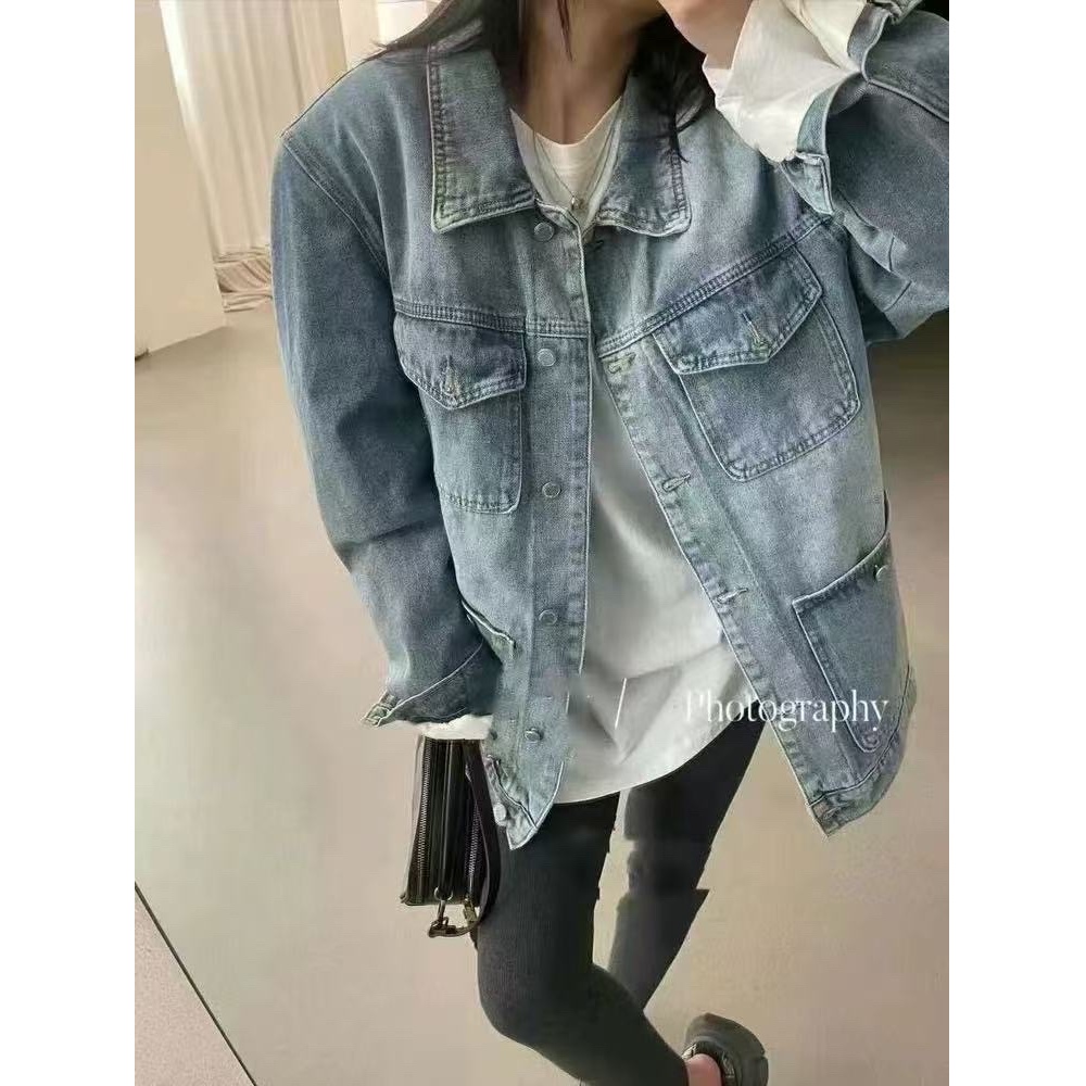 【南油玲姐】蓝色牛仔长袖外套37205