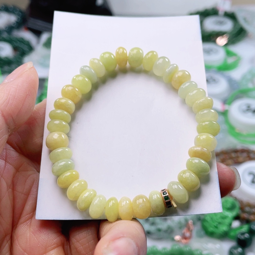 翡翠手链未镶嵌天然翡翠手串8mm左右