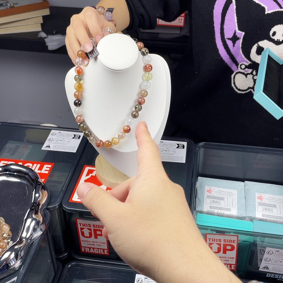 手串银S925镀金镶嵌水晶