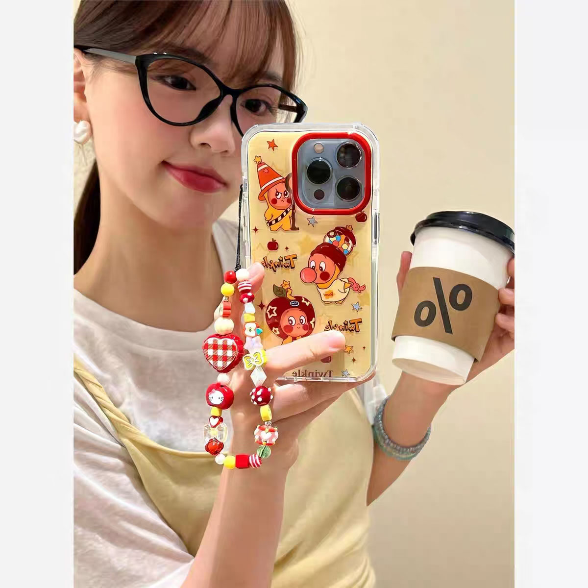 星星小人插画适用苹果17promax手机壳VIVO华为OPPO小米15一加女壳