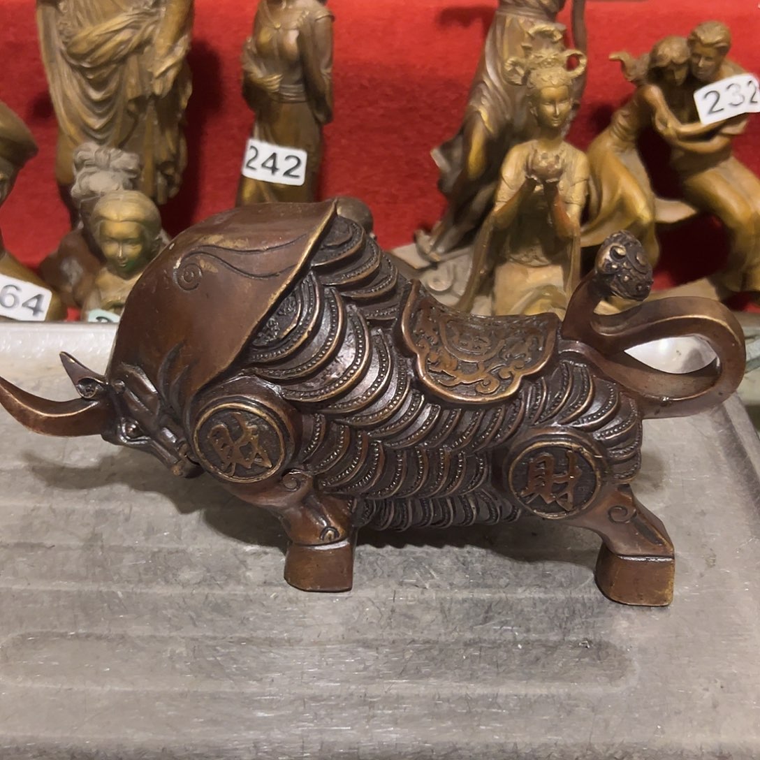 于***昇黄铜摆件，文房摆件工艺品