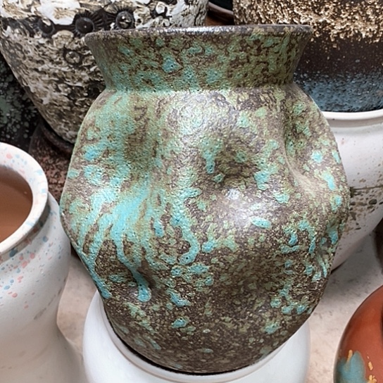 紫砂花盆口18高度27拳头