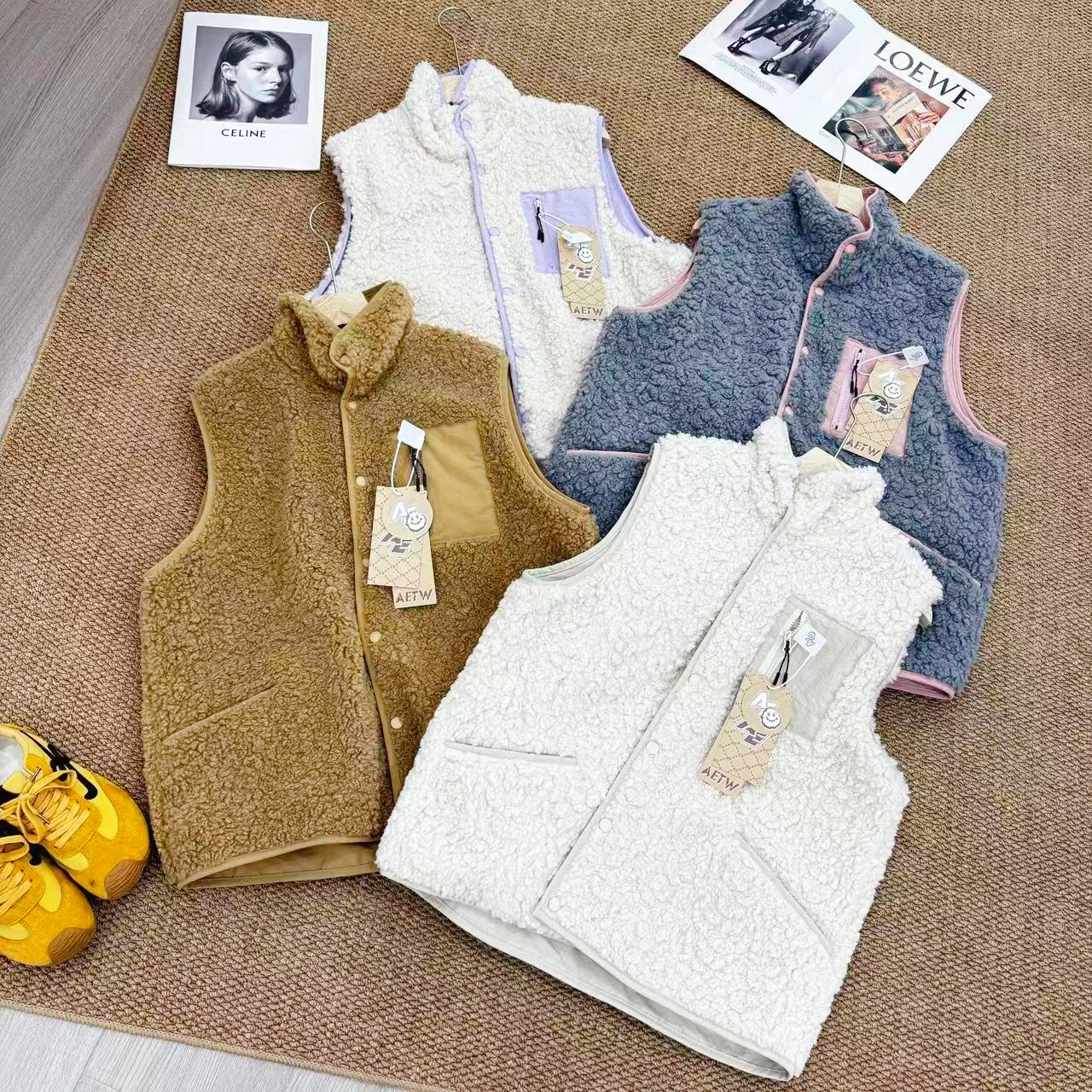 【正反两穿工装风马甲】保暖款百搭工装风正反两穿毛绒马甲306